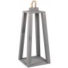 TIN TOURS Svietnik drevený sivý 20x20x45 cm