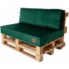Golden Garden Paletové sedenie GG43 podsedák a vankúš 120cm x 80cm x 15cm smaragdová