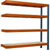 Trestles Regál prídavný 2200 x 2000 x 600 mm 4 police oranžová modrá