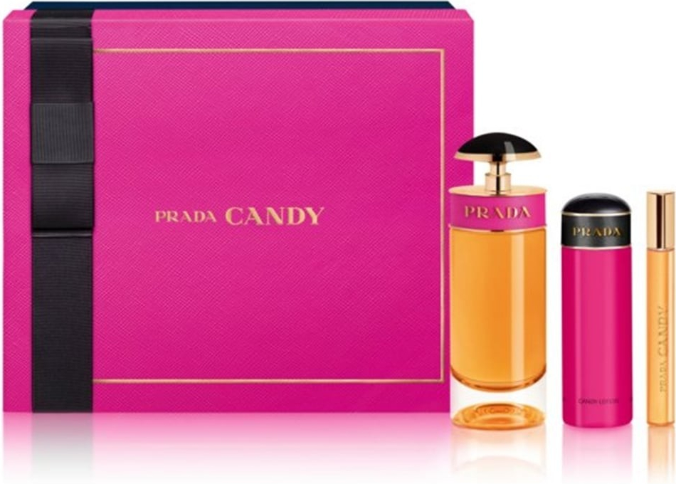 Prada Candy EDP 80 ml + EDP 10 ml + telové mlieko 75 ml pre ženy darčeková sada