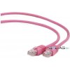 Gembird PP6-3M/RO patch RJ45 , cat. 6, FTP, 3m, ružový