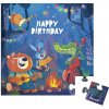 Janod Blahoželanie k narodeninám s puzzle Les