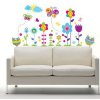 Samolepky na stenu - Kvetinky a sovičky