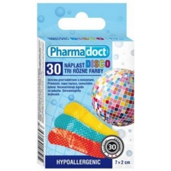 Pharmadoct DISCO Náplasť farebná 7×2 cm 30 ks (tri rôzne farby)