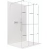 CERANO - Sprchová zástena Walk-in Onyx Duo Ľ/P - 8 mm - guľatá vzpera - chróm, industriálne sklo - 110x200 cm