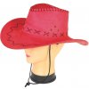 Dámsky kovbojský klobúk červený (Klobúk Cowboy)