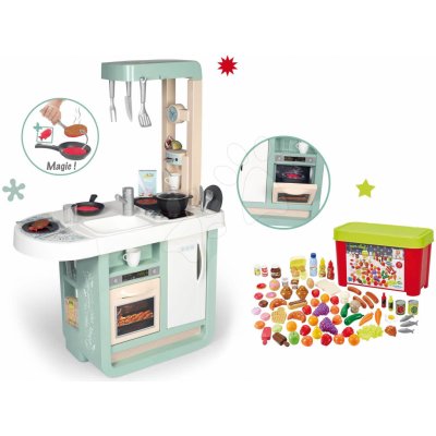 Smoby Set kuchynka so zvukmi Cherry Kitchen Green s potravinami v dóze