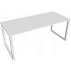 Hobis Rokovací stôl UNI O, 180x75,5x80 cm, biela/biela