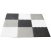 KIK KX4505 Penové puzzle 180 x 180 cm 9 dielikov šedo-krémová
