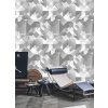 Donga Vinylová tapeta geometrické tvary šedá 53x1000 cm