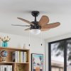 Stropný ventilátor Lindby Minja, čierny, tichý, 78 cm, E14 - 4551003