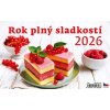Helma - stolný kalendár Rok plný sladkostí 2026, 22,6 × 13,9 cm