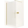 CERANO - Sprchová zástena Walk-in Onyx Ľ/P - guľatá vzpera - zlatá kartáčovaná, ryhované sklo - 150x200 cm, CER-CER-8050BD333