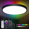 STROPNÉ SVIETIDLO LED STROPNÉ SVIETIDLO S DIAĽKOVÝM OVLÁDANÍM RGB 20+4W 30CM Google Alexa Apps ČIERNE
