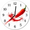 Nástenné sklenené hodiny Paprika fi 30 cm