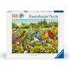 Puzzle Ravensburger 500 dílků Ptačí louka
