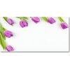 Moderný sklenený obraz z fotografie fialové tulipány 100x50 cm
