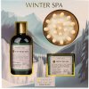 Kúpeľový set WINTER SPA v darčekovom balení a drevená masážna kefa - ACCENTRA