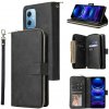 Multifunkčné peňaženkové puzdro ZIPPER na váš Xiaomi Redmi Note 12 5G - Čierna