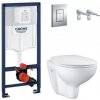 GROHE Solido - set modul Rapid SL, misa WC Bau Ceramic Rimless, sedátko, tlačidlo Skate Cosmo chróm 38772001G4