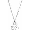 Evolution Group Strieborný náhrdelník s príveskom bicykel 62004, darčekové balenie
