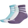 Adidas 3-Stripes Cushioned Sportswear Mid-Cut Socks 3P IJ8263 (190632) Black 37-39