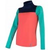 SENSOR COOLMAX THERMO dámska mikina koral / sv.zelená / tm.modrá Veľkosť: M