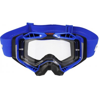 Motokrosové okuliare LS2 Aura Black Blue číre sklo