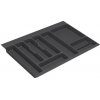 Vložka / príborník do 80 cm zásuvky - CUTLERY sivý plast 70 x 46 cm