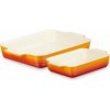 Pečiace formy Le Creuset obdĺžnikové ohnivo oranžové 2 ks
