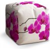 Sablio Taburet Fialové Orchideae: 40x40x40 cm