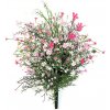 FLW Umelá rastlina Gypsophila bush UV (45cm) - pink buxus