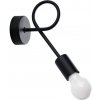 Sollux | Sollux SL.1454 - Nástenná lampa LEVAR 1xE27/15W/230V čierna | SLX1195