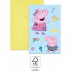 Pozvánky s obálkami Prasiatko Peppa Narodeniny 6ks