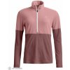ORTOVOX 185 Rock'N'Wool Zip Neck dámske tričko, dusk rose S
