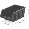 Odolne plastové úložný boxi TRUCK - Udržte si poriadok v dielni Varianta: Plastový úložný box TRUCK 490x298x210 mm - barva: černá