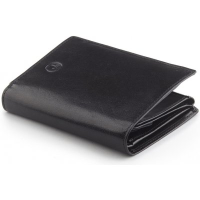 Peterson pánska kožená peňaženka so zabezpečením RFID Harrington univerzálna čierna