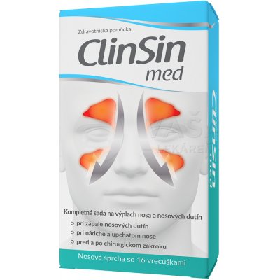 Naturprodukt Clin sin med + irigator sada na výplach nosa 16 vreciek