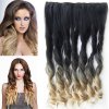 Clip in pás vlasov - kučery 55 cm - ombre - odtieň Black T 24