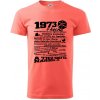 1973 v kocke - Klasické pánske tričko vyššej gramáže - S ( Korálová )