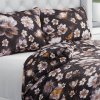 Biante Bavlnené posteľné obliečky Sandra SA-625 Magické lekná na temne hnedom Jednolôžko 140x200 a 70x90 cm