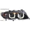 Predné svetlá (lampy) čierne (vrátane motorčeka pre nastavenie výšky parabol) + DRL denné svietenie BMW 3 E46 sedan -- rok výroby 2002-05
