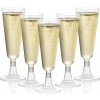 Poháre na šampanské Plastové na stopke Pohár na víno 150 ml x 12