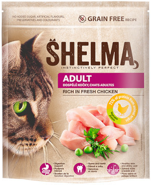 SHELMA Adult s čerstvým kuracím mäsom 2 x 750 g