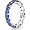 Pandora Trblietavý strieborný prsteň s modrými kryštálmi Eternity Timeless 190050C02 50 mm