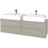 Dreja Kúpeľňová skrinka MODULE SZZ4 140 umývadlo Kube - D05 Oregon / D05 Oregon