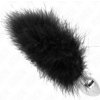 Kink - Stainless Steel Anal Plug 11 X 7 cm With Feather 11 cm