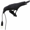 Seletti Nástenná lampa BIRD LOOKING LEFT 33 cm, čierna