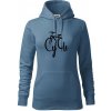 Cycle bicykel - Mikina dámská Cape s kapucí - XL ( Denim )