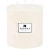 AROMKA Prírodná vonná sviečka palmová, Kvet Bavlny, Valec 3 knôty, priemer 11,4 cm, výška 12 cm